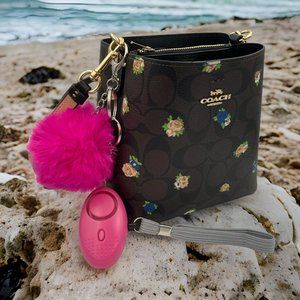 Personal Security Alarm Keychain W/ LED LIGHT & KEYCHAIN POM POM- SELF DEFENSE